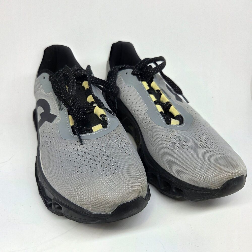 On Cloudmonster Mens Gray Running Shoes Size US 10 EUR 45